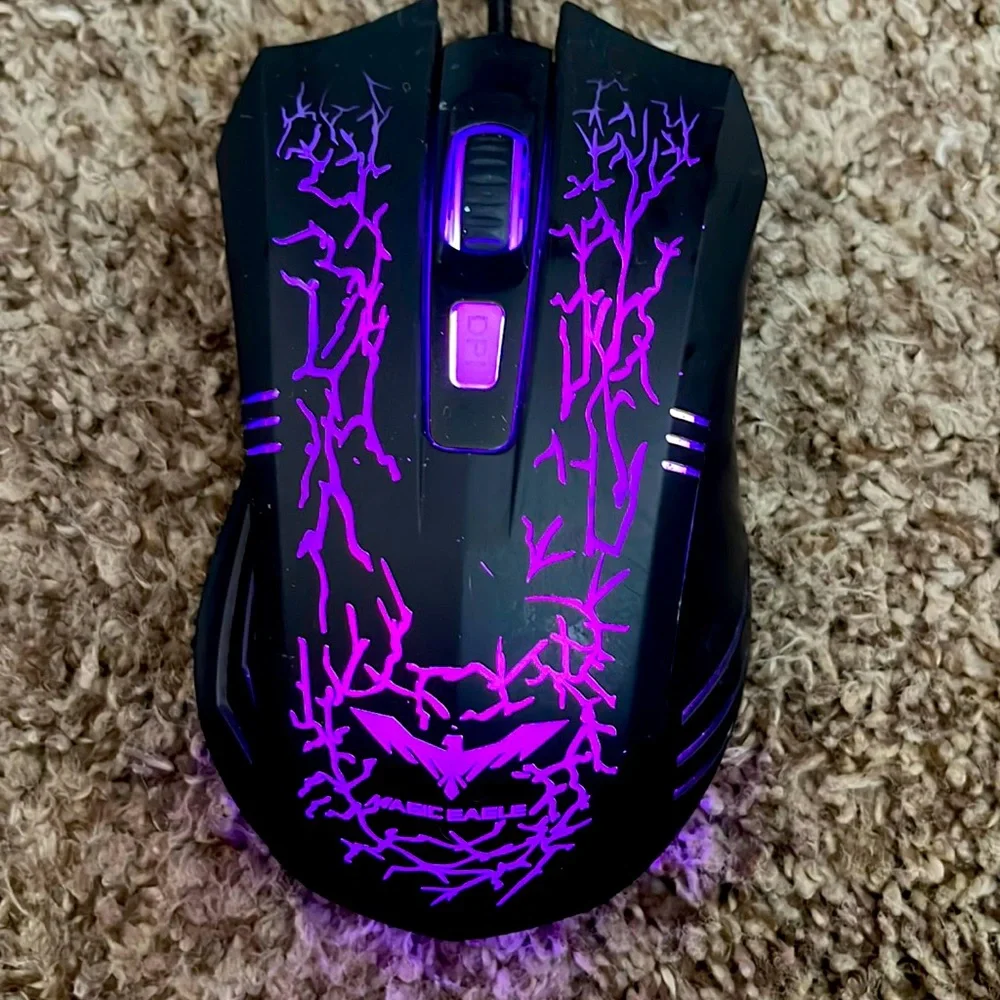 Gaming mouse. Works perfectly fine. Changes colors.